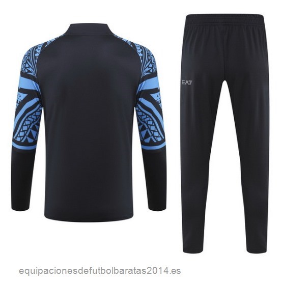 Nuevo Conjunto Completo Sudadera Entrenamiento Niños Napoli 23/24 Azul Marino Baratas